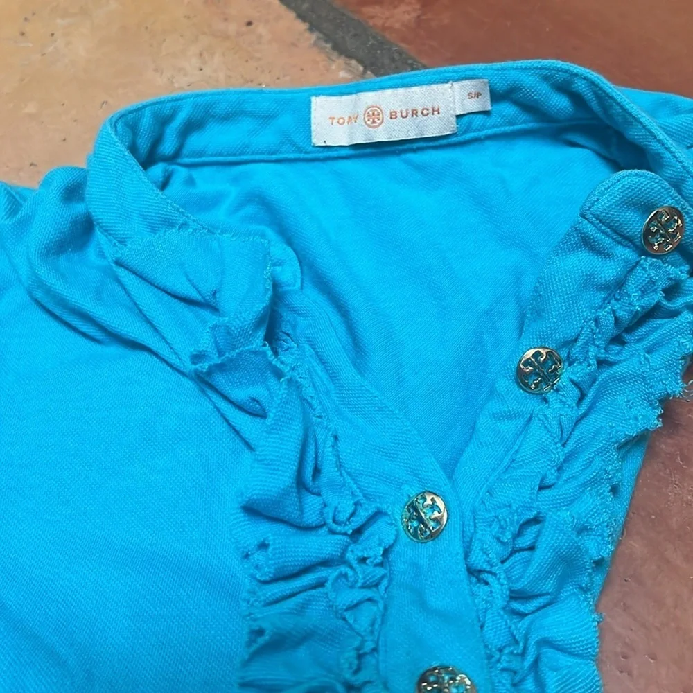 Tory Burch Blue Top - Has Small Stain At Front